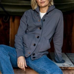 WIESMADE Bodega Cardigan French Terry Shawl Collar Cardigan XS Grey